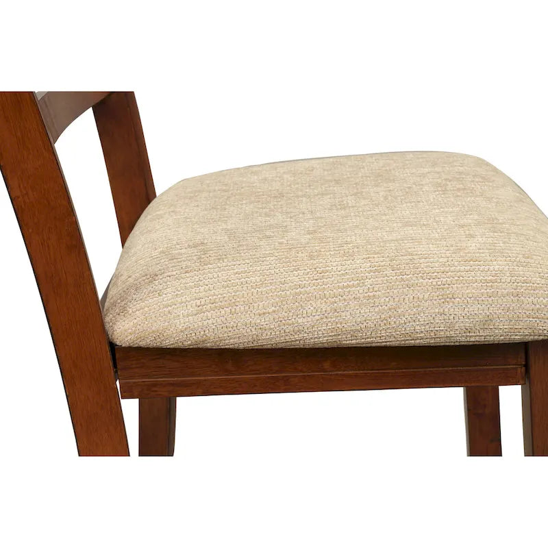 Ensemble de salle à manger 9 pièces en bois Karven de Roundhill Furniture, table à manger extensible à tréteaux avec 8 chaises, noyer foncé