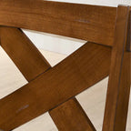 Ensemble de salle à manger 9 pièces en bois Karven de Roundhill Furniture, table à manger extensible à tréteaux avec 8 chaises, noyer foncé