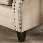 Ensemble de salon traditionnel 2 pièces beige Qyn