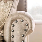 Ensemble de salon traditionnel 2 pièces beige Qyn