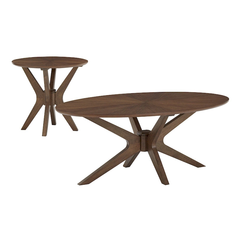 Tables à la finition noyer Rondo Mid-Century par iNSPIRE Q Modern