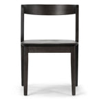 Lot de 2 chaises en bois massif noir Astor avec dossier courbé