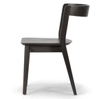 Lot de 2 chaises en bois massif noir Astor avec dossier courbé