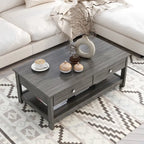 Table basse Aranda Rustic Grey 43 pouces en bois à 1 étagère par Furniture of America