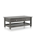 Table basse Aranda Rustic Grey 43 pouces en bois à 1 étagère par Furniture of America