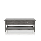 Table basse Aranda Rustic Grey 43 pouces en bois à 1 étagère par Furniture of America