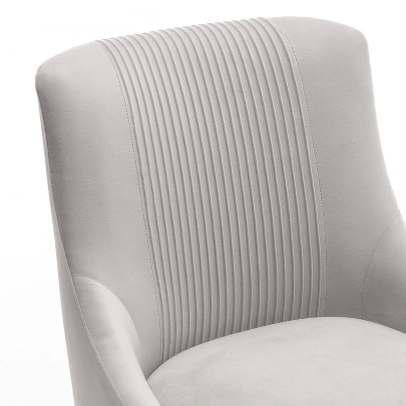 SEYNAR Chaise de salle à manger ou chaise de vanité moderne glamour en velours plissé bouclé (lot de 2) avec poignée arrière