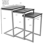 Carolina Living Ensemble de tables gigognes Addison