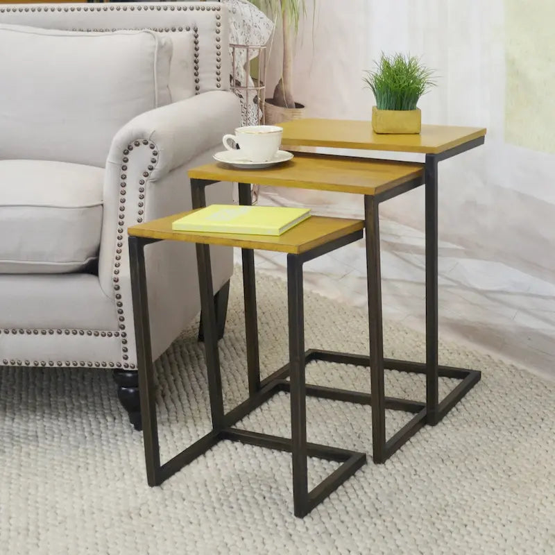Carolina Living Ensemble de tables gigognes Addison