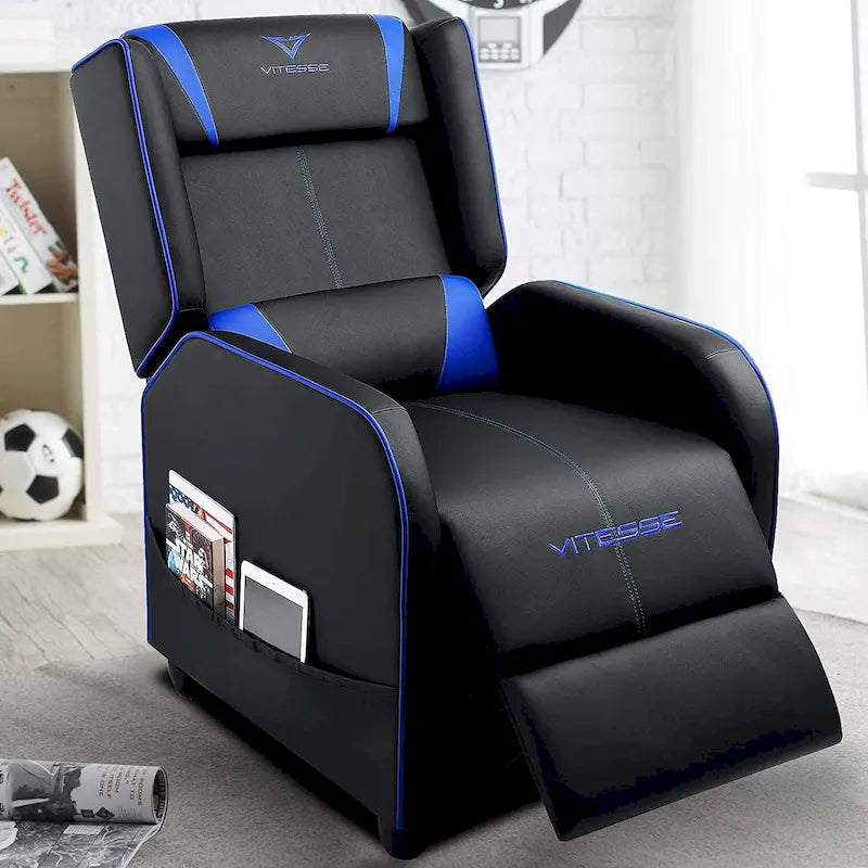 BOSSIN Fauteuil inclinable de jeu Style course Dossier haut Fauteuil inclinable de salon Sièges de cinéma