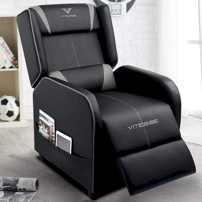 BOSSIN Fauteuil inclinable de jeu Style course Dossier haut Fauteuil inclinable de salon Sièges de cinéma