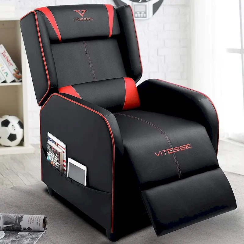 BOSSIN Fauteuil inclinable de jeu Style course Dossier haut Fauteuil inclinable de salon Sièges de cinéma