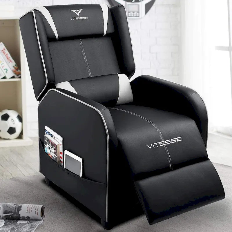 BOSSIN Fauteuil inclinable de jeu Style course Dossier haut Fauteuil inclinable de salon Sièges de cinéma
