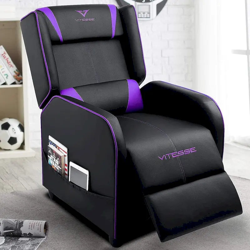 BOSSIN Fauteuil inclinable de jeu Style course Dossier haut Fauteuil inclinable de salon Sièges de cinéma