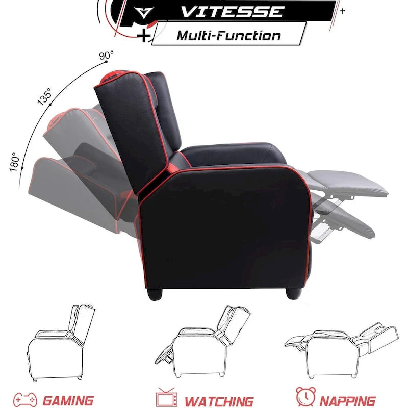 BOSSIN Fauteuil inclinable de jeu Style course Dossier haut Fauteuil inclinable de salon Sièges de cinéma
