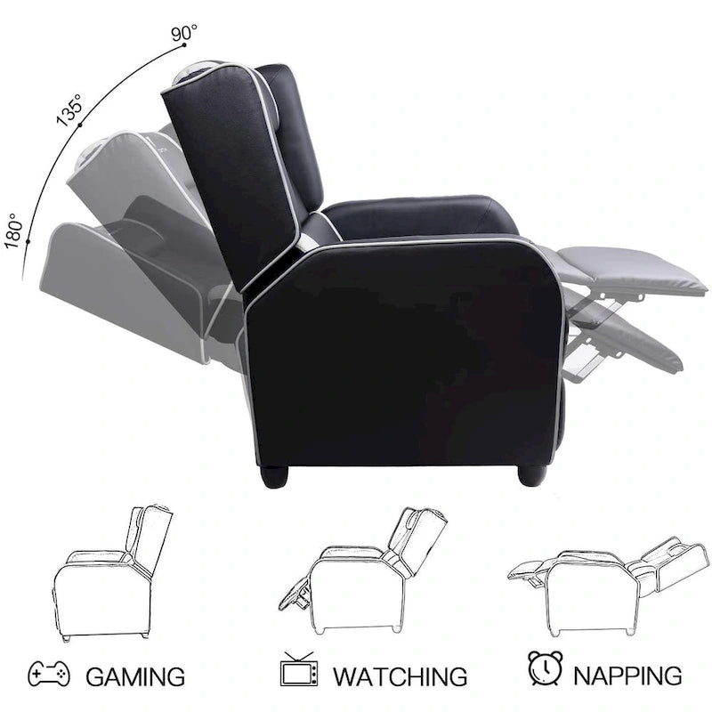 BOSSIN Fauteuil inclinable de jeu Style course Dossier haut Fauteuil inclinable de salon Sièges de cinéma