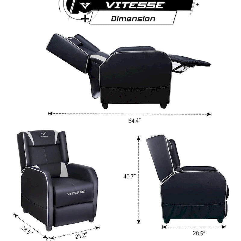 BOSSIN Fauteuil inclinable de jeu Style course Dossier haut Fauteuil inclinable de salon Sièges de cinéma