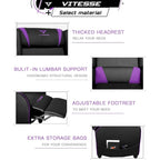 BOSSIN Fauteuil inclinable de jeu Style course Dossier haut Fauteuil inclinable de salon Sièges de cinéma