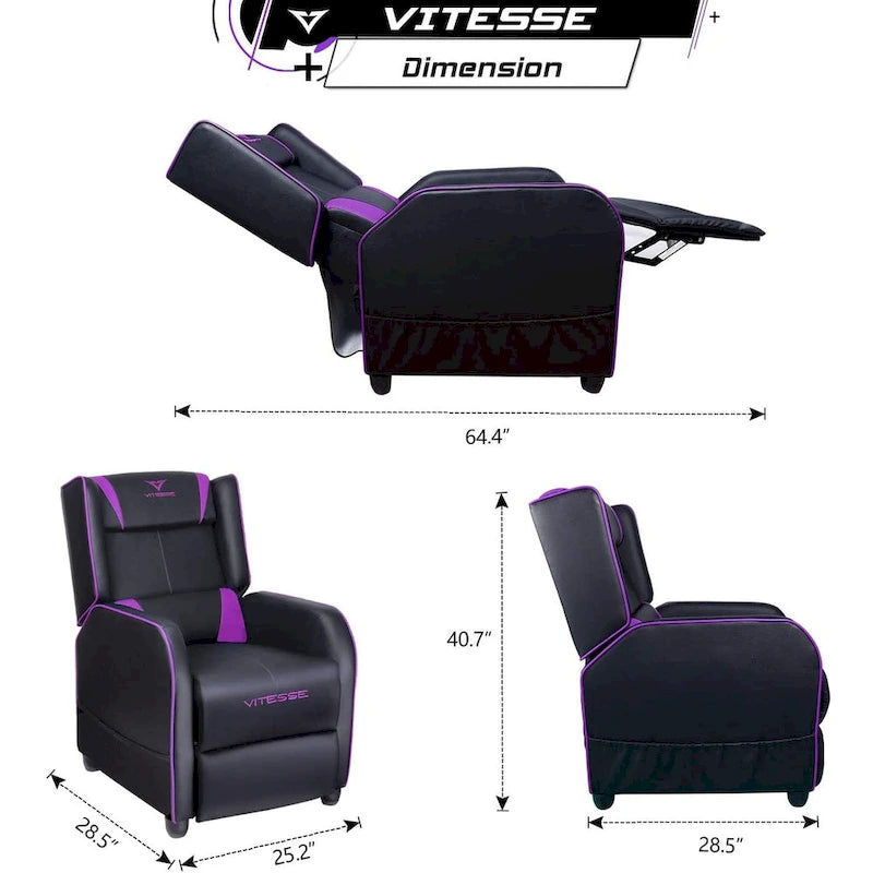 BOSSIN Fauteuil inclinable de jeu Style course Dossier haut Fauteuil inclinable de salon Sièges de cinéma