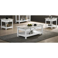 Table basse et bout de canapé en hévéa à étagères ouvertes 3 pièces DH BASIC avec tiroir par Denhour
