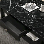 Table basse et bout de canapé en hévéa à étagères ouvertes 3 pièces DH BASIC avec tiroir par Denhour
