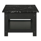 Table basse et bout de canapé en hévéa à étagères ouvertes 3 pièces DH BASIC avec tiroir par Denhour