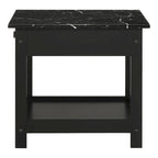 Table basse et bout de canapé en hévéa à étagères ouvertes 3 pièces DH BASIC avec tiroir par Denhour