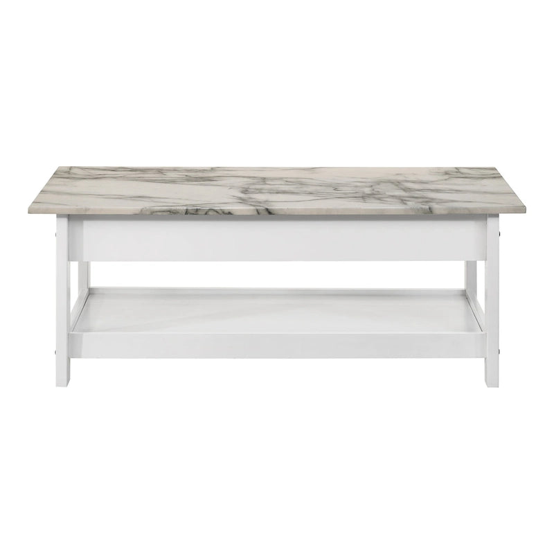 Table basse et bout de canapé en hévéa à étagères ouvertes 3 pièces DH BASIC avec tiroir par Denhour