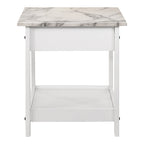 Table basse et bout de canapé en hévéa à étagères ouvertes 3 pièces DH BASIC avec tiroir par Denhour