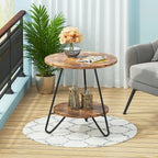 Table d'appoint/de chevet en marbre doré avec étagères