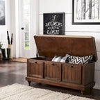 Banc de rangement Granger avec coussin en lin par iNSPIRE Q Classic