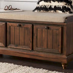 Banc de rangement Granger avec coussin en lin par iNSPIRE Q Classic