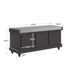 Banc de rangement Granger avec coussin en lin par iNSPIRE Q Classic