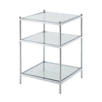 Table d'appoint en verre à 3 niveaux Royal Crest de Convenience Concepts