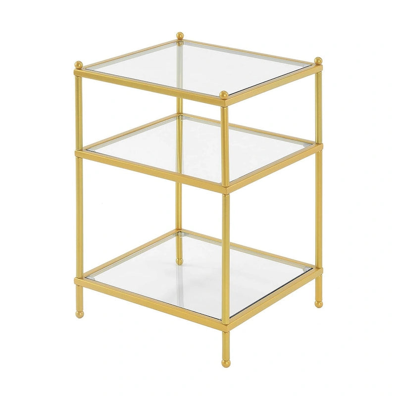 Table d'appoint en verre à 3 niveaux Royal Crest de Convenience Concepts
