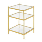 Table d'appoint en verre à 3 niveaux Royal Crest de Convenience Concepts