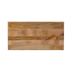 Table basse en bois et rotin Chesterfield - Blanc délavé