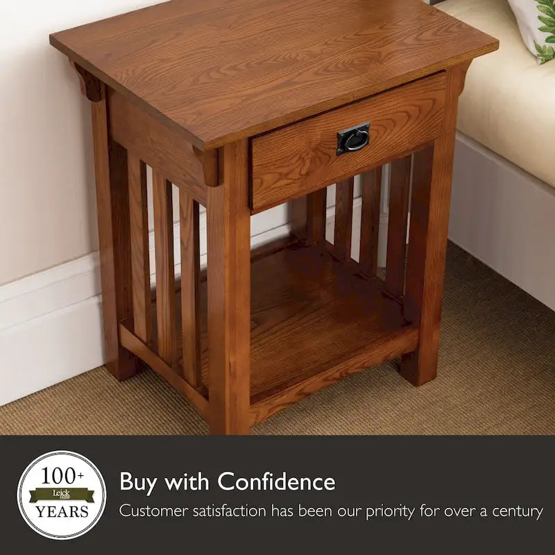 Leick Home Mission Impeccable Table d'appoint avec tiroir