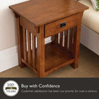 Leick Home Mission Impeccable Table d'appoint avec tiroir