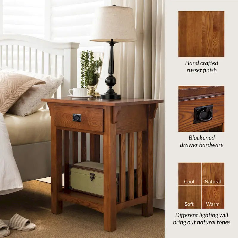 Leick Home Mission Impeccable Table d'appoint avec tiroir