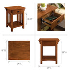 Leick Home Mission Impeccable Table d'appoint avec tiroir