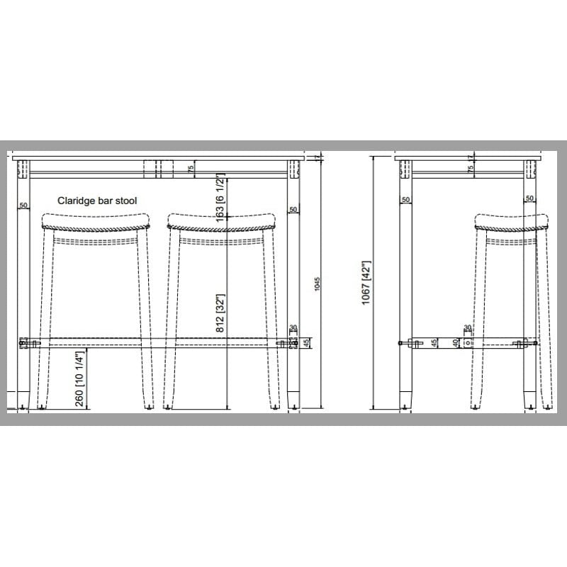 Table de bar pub Bridgeport de 42 pouces (chaises non incluses)