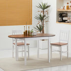 HOMCOM Table de cuisine 55 po en bois massif, Tables à abattants pour petits espaces, Table à manger pliante