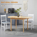 HOMCOM Table de cuisine 55 po en bois massif, Tables à abattants pour petits espaces, Table à manger pliante