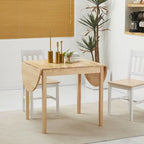 HOMCOM Table de cuisine 55 po en bois massif, Tables à abattants pour petits espaces, Table à manger pliante