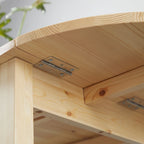 HOMCOM Table de cuisine 55 po en bois massif, Tables à abattants pour petits espaces, Table à manger pliante
