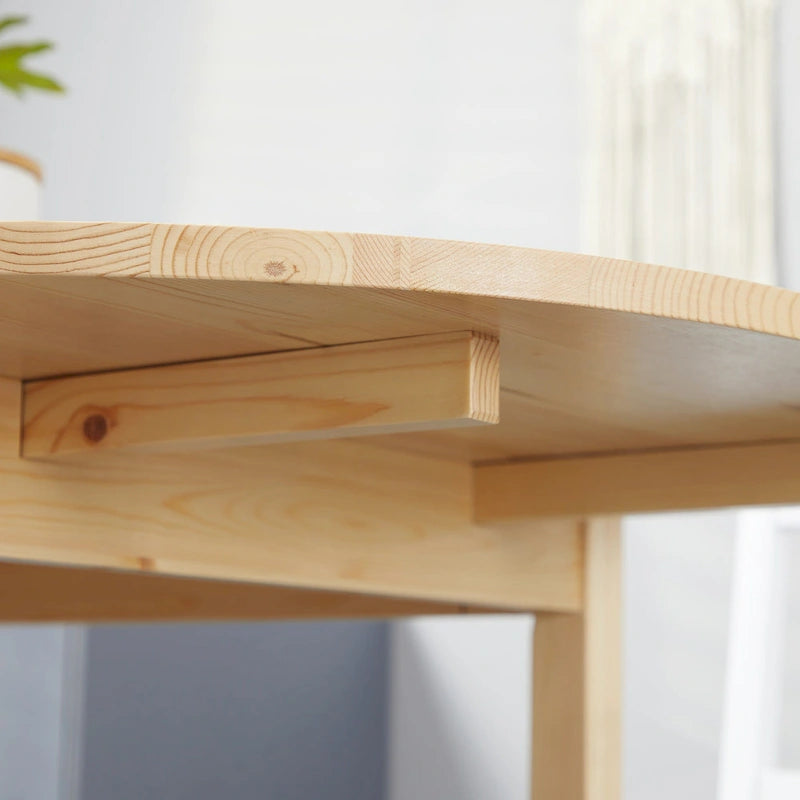 HOMCOM Table de cuisine 55 po en bois massif, Tables à abattants pour petits espaces, Table à manger pliante