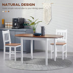 HOMCOM Table de cuisine 55 po en bois massif, Tables à abattants pour petits espaces, Table à manger pliante