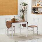 HOMCOM Table de cuisine 55 po en bois massif, Tables à abattants pour petits espaces, Table à manger pliante