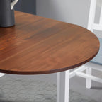 HOMCOM Table de cuisine 55 po en bois massif, Tables à abattants pour petits espaces, Table à manger pliante